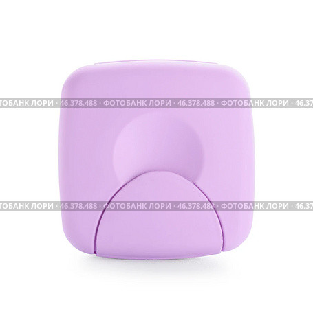 Plastic box for storing women's tampons on white background. Стоковое фото, фотограф Pixel_shot / Фотобанк Лори