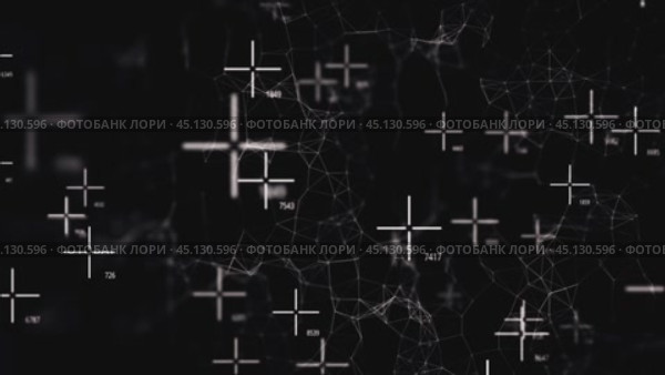 Plexus connecting gun sights with numbers. Стоковое видео, видеограф Данил Руденко / Фотобанк Лори