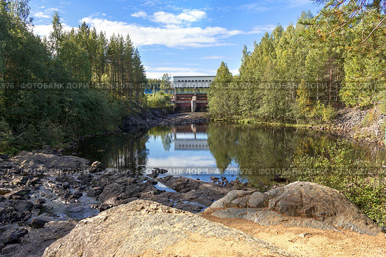 Плотина Пальеозерской ГЭС. Стоковое фото, фотограф Светлана Качанова / Фотобанк Лори