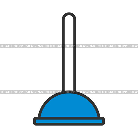 Plunger Icon. Editable Bold Outline With Color Fill Design. Vector Illustration. Стоковая иллюстрация, агентство Ingram Publishing / Фотобанк Лори