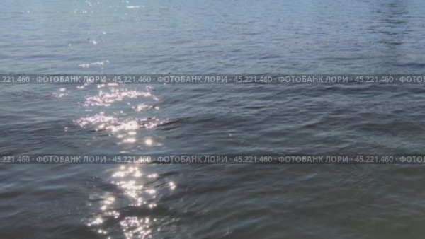 Почти ровная поверхность воды. Небольшое волнение на открытом водоеме. волны плавно перетекают друг в друга. ВОда темно коричневого цвета, от ее поверхности отражаются лучи солнца. Стоковое видео, видеограф Andrew_Swarga / Фотобанк Лори