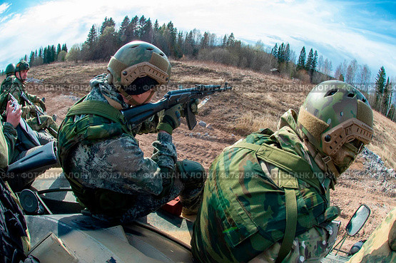 Подготовка военнослужащих на полигоне СВО (2023 год). Редакционное фото, фотограф Sergey Rusanov / Фотобанк Лори