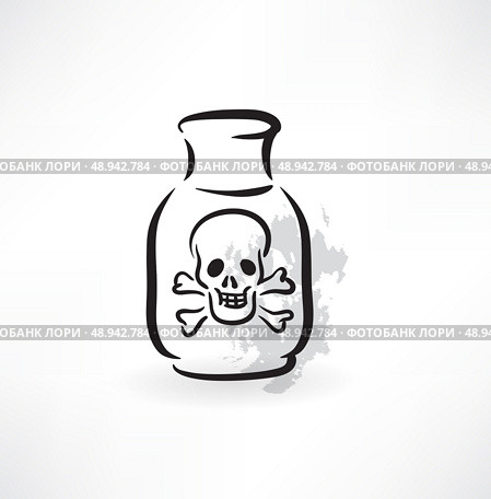 poison grunge icon. Стоковая иллюстрация, агентство Ingram Publishing / Фотобанк Лори