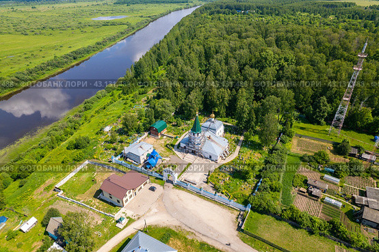 Покровская церковь в Советске на реставрации (аэросъемка 2023 года) Стоковое фото, фотограф Владислав Самошкин / Фотобанк Лори