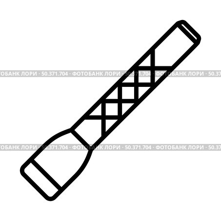 Police Flashlight Icon. Bold outline design with editable stroke width. Vector Illustration. Стоковая иллюстрация, агентство Ingram Publishing / Фотобанк Лори