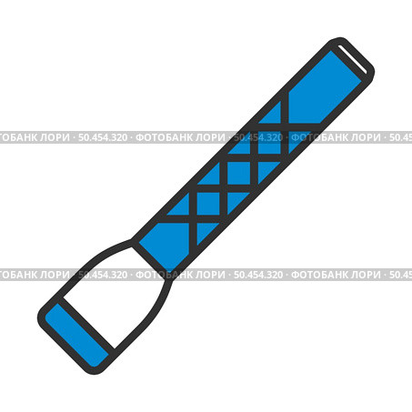 Police Flashlight Icon. Editable Bold Outline With Color Fill Design. Vector Illustration. Стоковая иллюстрация, агентство Ingram Publishing / Фотобанк Лори