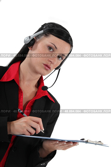Portrait of a receptionist. Стоковое фото, агентство Ingram Publishing / Фотобанк Лори