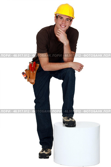 Portrait of a young tradesman. Стоковое фото, агентство Ingram Publishing / Фотобанк Лори