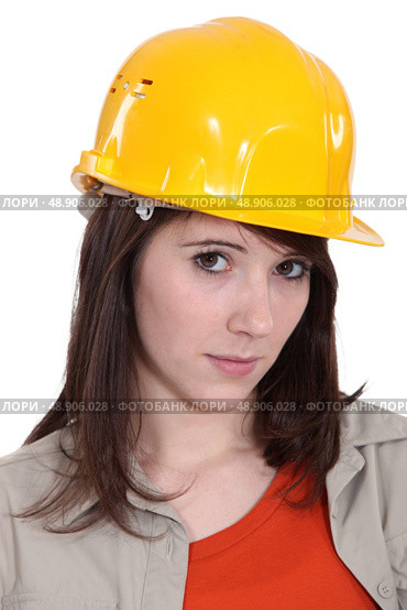 Portrait of a young tradeswoman. Стоковое фото, агентство Ingram Publishing / Фотобанк Лори