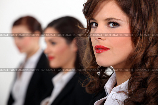 Portrait of three women's faces. Стоковое фото, фотограф Phovoir Images / Фотобанк Лори