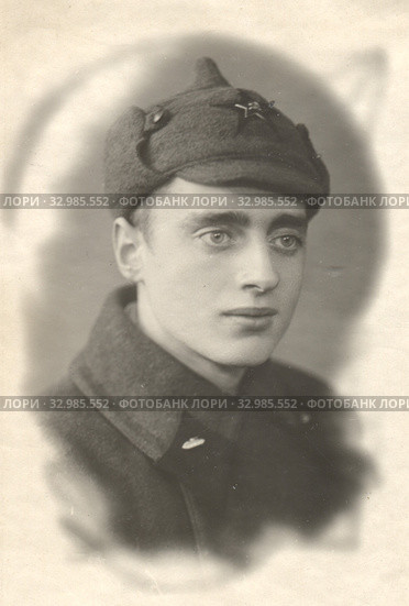 Портрет красноармейца. 04.01.1940. г. Киев. Стоковое фото, фотограф Retro / Фотобанк Лори