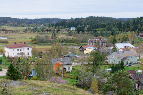 Поселок Куркиёки. Республика Карелия (2016 год). Стоковое фото, фотограф Дмитрий Шишков / Фотобанк Лори