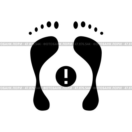 postural deformity feet glyph icon vector illustration. Стоковая иллюстрация, иллюстратор Vectorwin / Фотобанк Лори