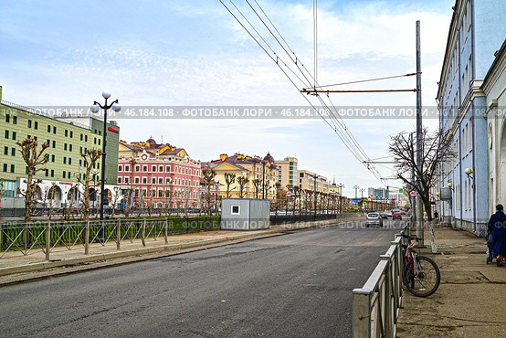 Право-Булачная улица. Город Казань (2024 год). Стоковое фото, фотограф Александр Тараканов / Фотобанк Лори