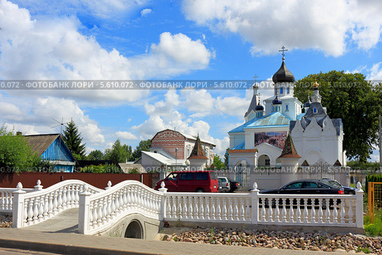 Православная церковь в Солигорском районе, Минской области. Стоковое фото, фотограф Василий Корженевский / Фотобанк Лори