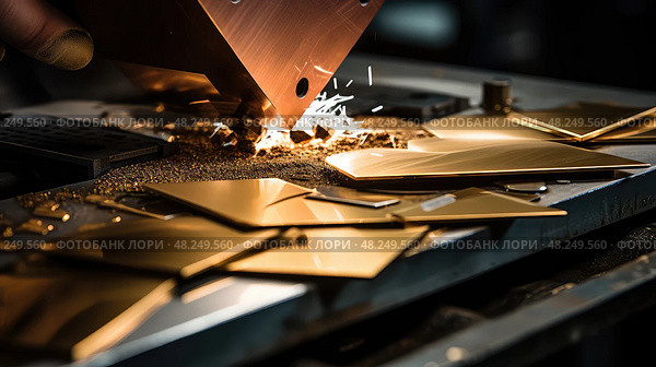 precision gold metal sheet ai generated. Стоковое AI-изображение, AI-художник Vectorwin / Фотобанк Лори