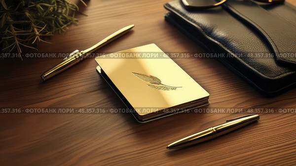 prestige gold business card ai generated. Стоковое AI-изображение, AI-художник Vectorwin / Фотобанк Лори