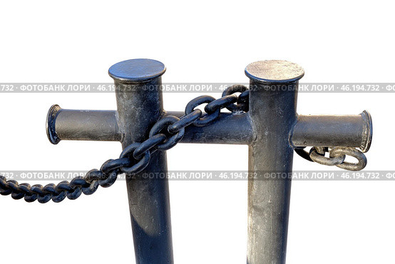 Причальный кнехт на белом фоне. Marina bollard on a white background. Стоковое фото, фотограф Татьяна Д / Фотобанк Лори