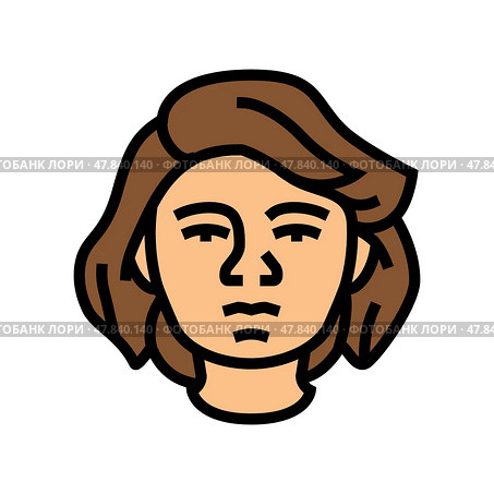 pride woman expression color icon vector illustration. Стоковая иллюстрация, иллюстратор Vectorwin / Фотобанк Лори