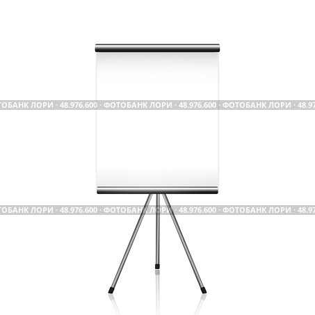 Projector screen tripod on white. Стоковая иллюстрация, агентство Ingram Publishing / Фотобанк Лори