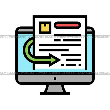 quotation requests color icon vector illustration. Стоковая иллюстрация, иллюстратор Vectorwin / Фотобанк Лори