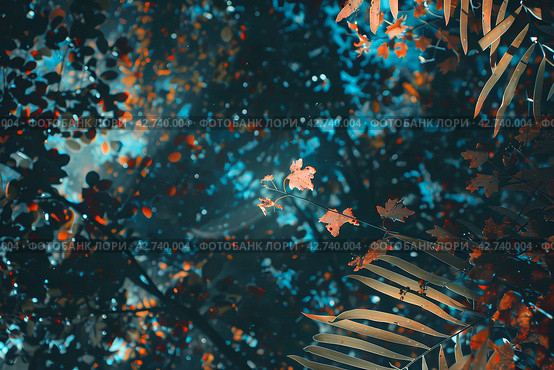 Растительный фон. Стоковое AI-изображение, AI-художник Щеголева Ольга / Фотобанк Лори