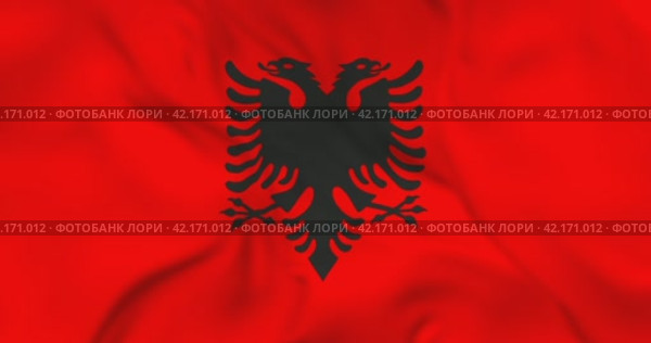 Развевающийся флаг Боснии и Герцеговины, бесшовная анимация в 4к. Waving flag of Albania. 3d seamless animation in 4k resolution video. Стоковая анимация, аниматор Александр Кузнецов / Фотобанк Лори