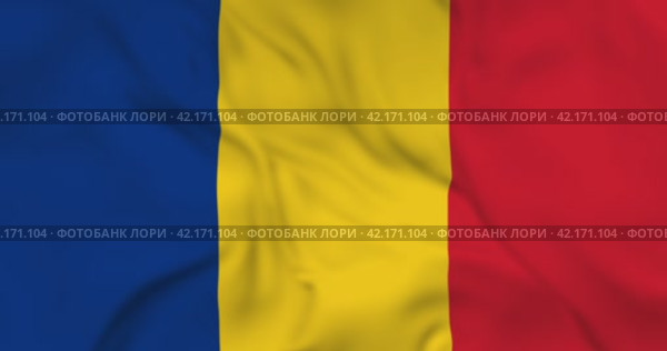 Развевающийся флаг Румынии, бесшовная анимация в 4к. Waving flag of Romania. 3d seamless animation in 4k resolution video. Стоковая анимация, аниматор Александр Кузнецов / Фотобанк Лори