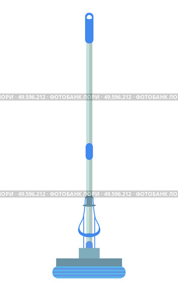 Realistic modern blue mop with spin for household chores, domestic cleaning design. Vector mopping tool for housework, cleanup isolated on white. Sanitary broom for flooring, floor cleaning tool. Realistic modern blue mop with spin for household chores, domestic cleaning design illustration. Стоковая иллюстрация, агентство Ingram Publishing / Фотобанк Лори