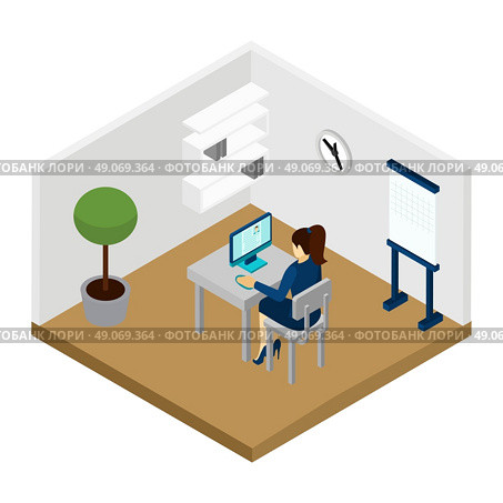 Recruiting People Illustration . Manager recruiting people choosing applicants for interview isometric vector illustration . Стоковая иллюстрация, агентство Ingram Publishing / Фотобанк Лори