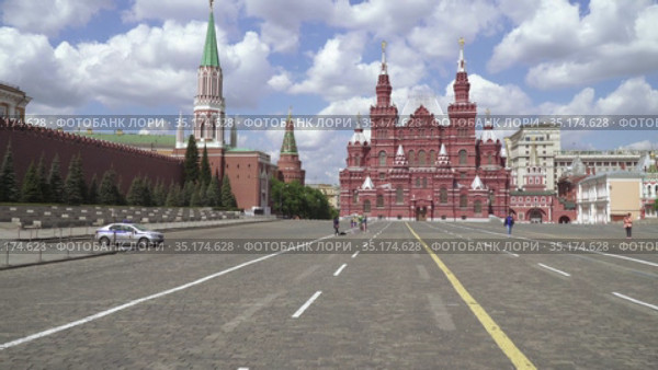 Red Square during quarantine (2020 год). Редакционное видео, видеограф Потийко Сергей / Фотобанк Лори