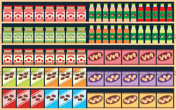 Regiments with products. Стоковая иллюстрация, агентство Ingram Publishing / Фотобанк Лори
