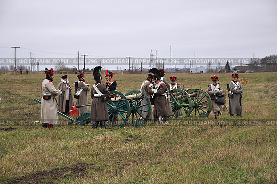 Реконструкция сражения под Красным. 18 ноября 2012 года. Редакционное фото, фотограф Владимир Боханов / Фотобанк Лори