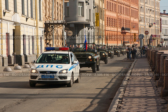 Репетиция парада 9 мая в Санкт-Петербурге (2011 год). Редакционное фото, фотограф Алексей Ширманов / Фотобанк Лори