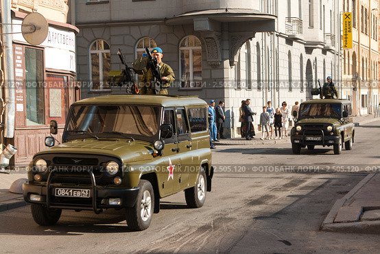 Репетиция парада 9 мая в Санкт-Петербурге (2011 год). Редакционное фото, фотограф Алексей Ширманов / Фотобанк Лори