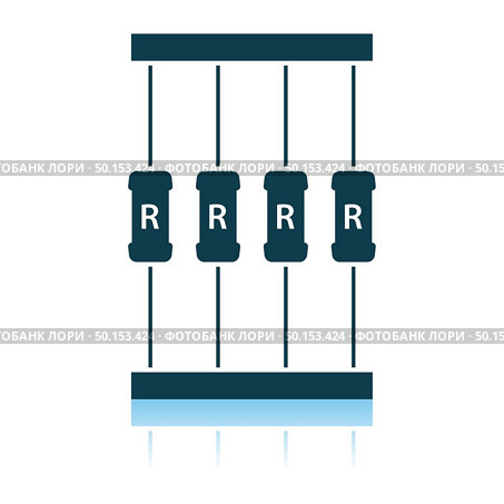 Resistor Tape Icon. Shadow Reflection Design. Vector Illustration. Стоковая иллюстрация, агентство Ingram Publishing / Фотобанк Лори