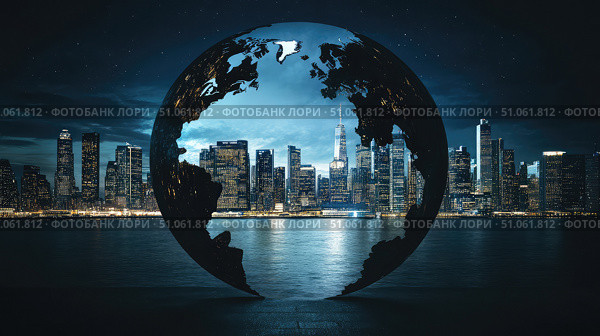 restructuring splitting global business ai generated. Стоковое AI-изображение, AI-художник Vectorwin / Фотобанк Лори