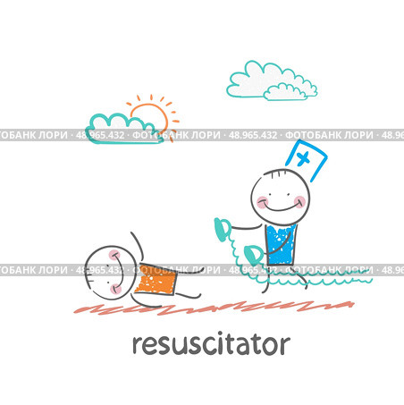 resuscitation in a hurry to sick patient. Стоковая иллюстрация, агентство Ingram Publishing / Фотобанк Лори
