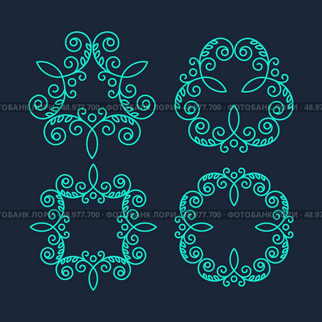 Retro  Monogram Logos. Vintage Vector Concepts. EPS 10. Стоковая иллюстрация, агентство Ingram Publishing / Фотобанк Лори