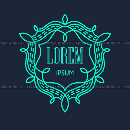 Retro  Monogram Logos. Vintage Vector Concepts. EPS 10. Стоковая иллюстрация, агентство Ingram Publishing / Фотобанк Лори