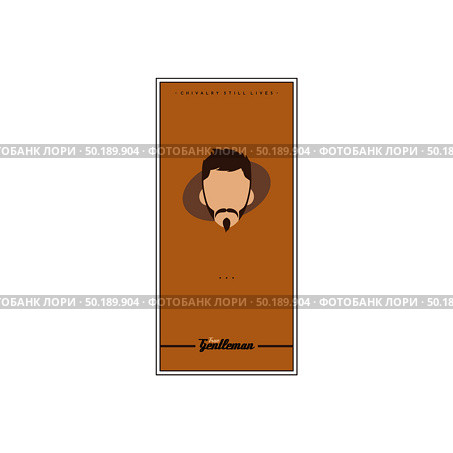 retro true gentleman hipster chivalry theme flyer poster vector art. retro true gentleman hipster chivalry theme flyer poster vector. Стоковая иллюстрация, агентство Ingram Publishing / Фотобанк Лори