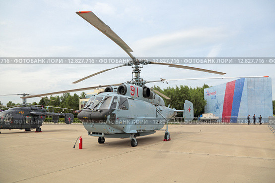 РЛД Ка-31р корабельный вертолет радиолокационного дозора, созданный для нужд ВМФ, авиабаза Кубинка, Международный военно-технический форум "Армия-2015" Редакционное фото, фотограф Игорь Долгов / Фотобанк Лори