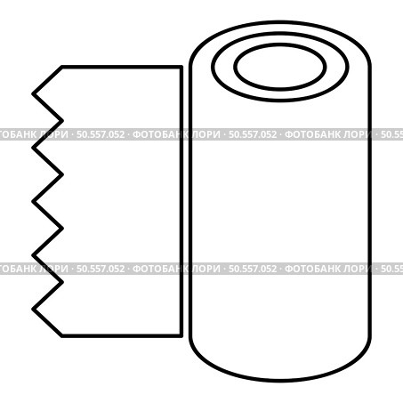 Roll paper towel disposable wrap wallpaper fabric tissue office equipment contour outline line icon black color vector illustration image thin flat style simple. Roll paper towel disposable wrap wallpaper fabric tissue office equipment contour outline line icon black color vector illustration image thin flat style. Стоковая иллюстрация, агентство Ingram Publishing / Фотобанк Лори