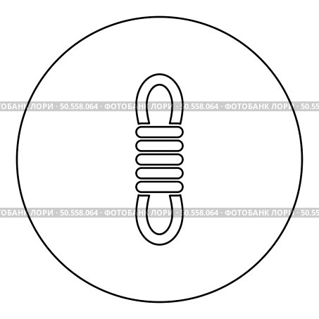 Rope climber hank bunch coil mountaineering alpinism equipment mount extreme sport camping outdoor activities icon in circle round black color vector illustration image outline contour line thin style simple. Rope climber hank bunch coil mountaineering alpinism equipment mount extreme sport camping outdoor activities icon in circle round black color vector illustration image outline contour line thin style. Стоковая иллюстрация, агентство Ingram Publishing / Фотобанк Лори
