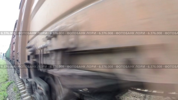 Российские железные дороги. Грузовой подвижной состав, вагоны. Стоковое видео, видеограф Mikhail Erguine / Фотобанк Лори