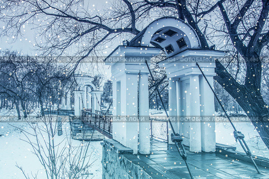 Россия. Екатеринбург. Харитоновский сад зимой. Знаковое известное место в городе. Стоковое фото, фотограф Сергеев Валерий / Фотобанк Лори