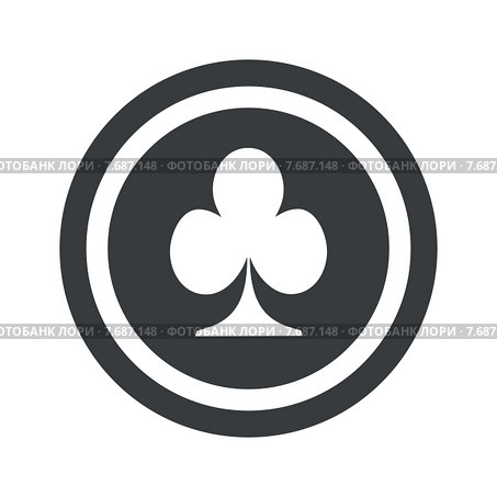 Round black clubs sign. Стоковая иллюстрация, иллюстратор Иван Рябоконь / Фотобанк Лори