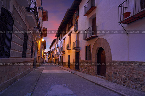 Rubielos de Mora village in Teruel Spain located on Gudar Javalambre Sierra. Стоковое фото, агентство Ingram Publishing / Фотобанк Лори