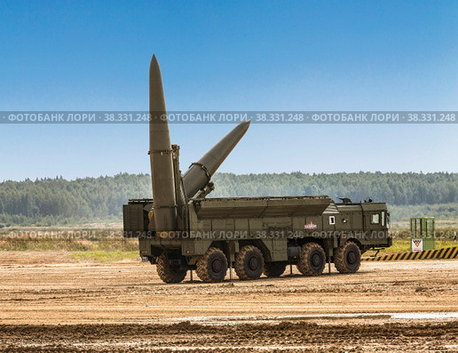 Russia. Moscow region, Alabino polygon, International Army games-2020.  A demonstration of the combat and firing capabilities of the Russian operational-tactical missile complex "Iskander" Редакционное фото, фотограф Наталья Волкова / Фотобанк Лори