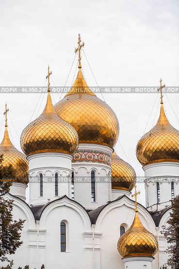 Russia, Yaroslavl city. Spaso-Preobrazhensky Monastery, Assumption Cathedral, view from the observation deck, Golden Ring. Стоковое фото, фотограф Photojuli / Фотобанк Лори